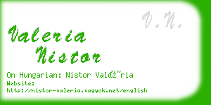 valeria nistor business card